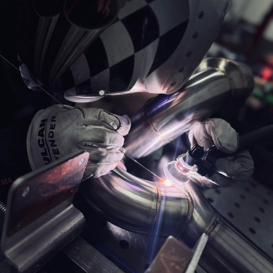 TIG welding stainless exhaust tubing